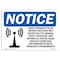Signmission OSHA Notice, 5" Height, Radio Frequency Fields Beyond Sign With Symbol, 7" X 5", Landscape OS-NS-D-57-L-17960 - alternate 1